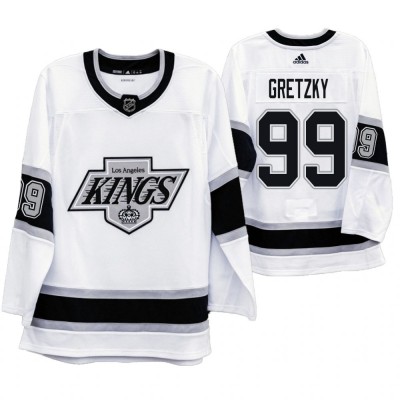Los Angeles Kings #99 Wayne Gretzky Men's Adidas 2019-20 Heritage White Throwback 90s NHL Jersey Men's